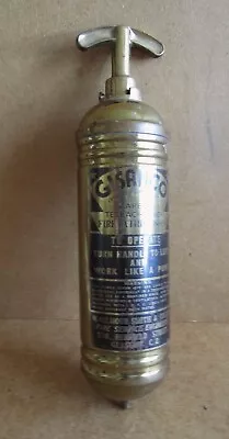 £18 • Buy Vintage Brass GISANCO Hand Pump Fire Extinguisher, W. Gilmour Smith & Co. LTD