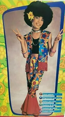 $10 • Buy Flower Power Kids Costume Hippie Halloween 60's 70's Dress Up Size Small 3-4 NEW
