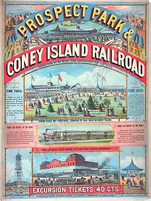 Coney Island Railroad 9  X 12  Metal Sign • $14.99