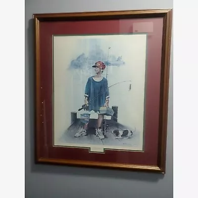 RJ McDonald Lithograph Art Print Fishing Numbered 64/1000 Signed Bass Pro  • $199.95