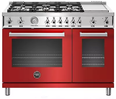 Bertazzoni 48  FreeStanding Gas Range Pro Series PROF486GGASROT ROSSO RED NEW • $6299.99