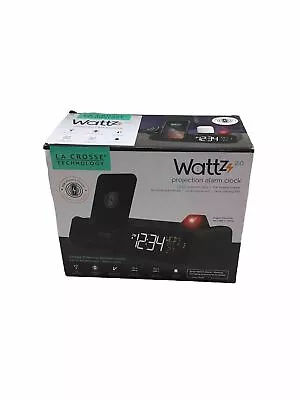 La Crosse Technology C75709 Wattz 2.0 Projection Alarm Clock With 10W   • $40.50