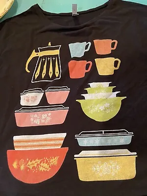 Pyrex T-Shirt 🥣 Vintage Pyrex Corning Wear Fire King Xl-XXL • $12.99