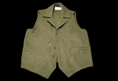 Vintage Green Filson Western Wool Mackinaw Vest (Flaw See Pic) - Size XL • $99.99