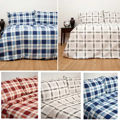 £9 • Buy Chelsea Checked Duvet Cover Set - Single/Double/King - NOW £8, £10 & £12