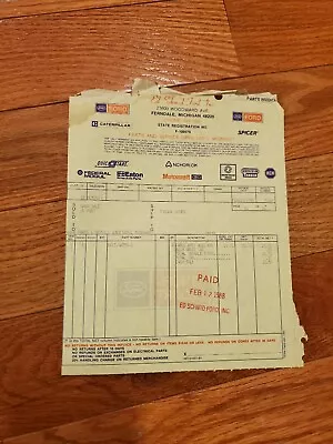 Vintage Ford Dealer Invoice 1988 Ferndale MI • $14.99