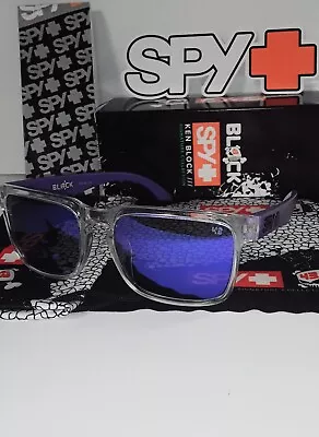 SPY Matte Purple & Translucent Polarized Sunglasses Ken Block Helm Spy+ Optics  • $21.99