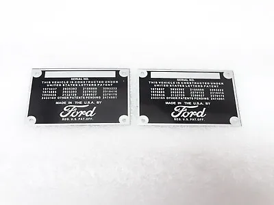 Pair Of Data Plates For Vintage Ford Car / Pickup Truck 1932-1936 #v195-7 • $67.78