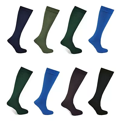 Mens Welly Boot Socks Gardening Fishing Camping Easy Grip Long Wellington Liner • £4.47