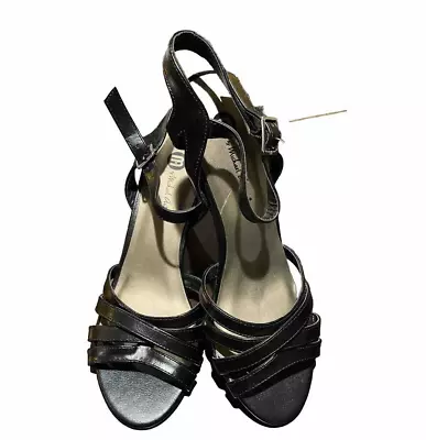 Michael Antonio Womens Pumps Ankle Strap Sandals Black Open Toe • $15.14