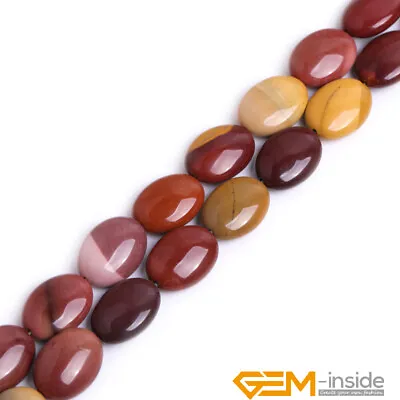 Natural Multi-Color Mookaite Jasper Gemstone Oval Beads For Jewelry Making 15 YB • $7.47