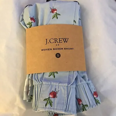 J.CREW MEN'S Cotton Printed Boxers Underwear Radishes Size S Blue New Novelty • $14.54