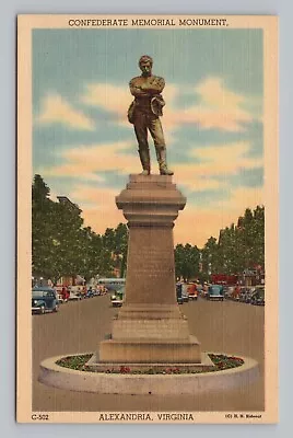 Postcard Confederate Memorial Monument Alexandria Virginia • $5.99