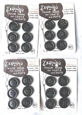 Vintage Exquisit Carded Sewing Brown Buttons • $9.99