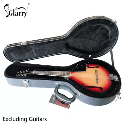 Standard Hardshell A-Style Microgroove Pattern Leather Wood Mandolin Case Black • $49.50