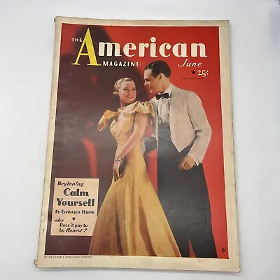 American Magazine June 1934 Includes Fiction By Margaret Craven And Don Marquis • £7.52