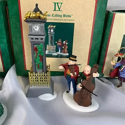 Dept 56 Four 4 Calling Birds 12 Days Of Christmas Dickens Original Box Free Ship • $15.99