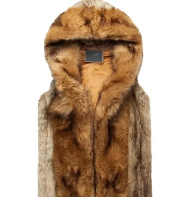 Autumn And Winter Mens Business Wool Vest Hooded Plush Fur Coat Imitation Fur • $39.06