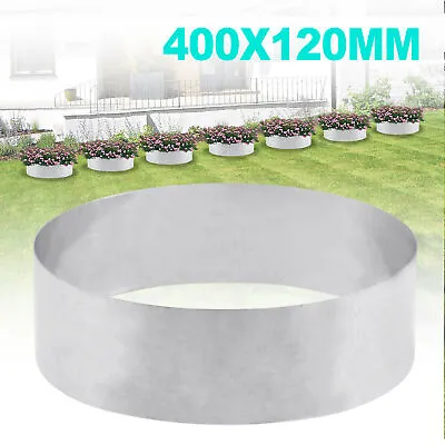 Silver Garden Circular Rustic Steel Raised Flower Bed & Tree Planter D400xH120mm • £13.84