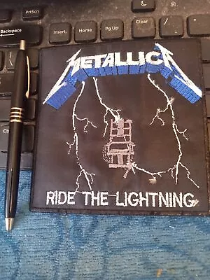 METALLICA Ride The Lightning EMBROIDERED IRON-ON PATCH FOR JACKET / BAG - MINT • $5.99