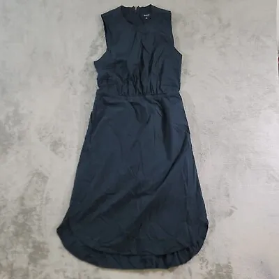 Madewell Lakeshore Midi Dress Womens Size 0 Navy Blue Sleeveless A-Line • $13.97