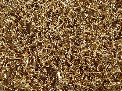 Earring Screw On/Clip On Findings Gold Pack Of 20 (10 Pairs) FREE POSTAGE • $8.90