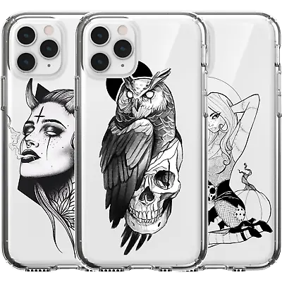 $16.95 • Buy Silicone Cover Case 2D Art Demon Anti-Christ Witch Evil Skull Owl Halloween Girl