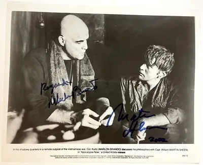 Original APOCALYPSE NOW B&W 8x10 Photo Signed By Martin Sheen & Marlon Brando • $699.99