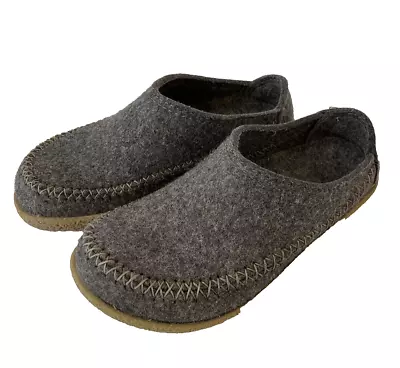 Haflinger Gray Wool Slip On Shoes Clogs Mules 6.5? • $32.99