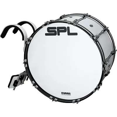 Sound Percussion Labs Birch Marching Bass Drum With Carrier - White 26 X 14 In. • $399.99