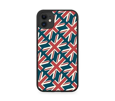 Multiple British Flags Design Rubber Phone Case Cover Union Jack Flag Print F092 • £15.90