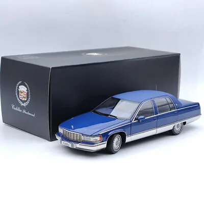 GM 1:18 Cadillac Fleetwood Sedan 1993 Blue Diecast Model Car Edition Collection • £236