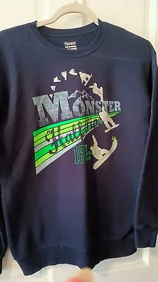 Monster Half Pipe Snowboard Sweatshirt 18th Annual Tour YOUTH XXL Men's Small • $34.95