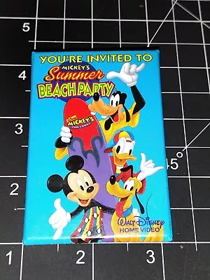 MICKEY’S SUMMER BEACH PARTY PIN Walt Disney Mickey Mouse Your Invite To Brooch • $5.99