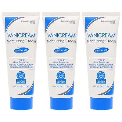 Vanicream Moisturizing Skin Cream For Sensitive Skin 4 Oz 3 Pack • $21.43