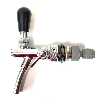 £50 • Buy Steel Beer Tap Faucet Flow Adjuster Self Closing Shank 3/8 Pushfit Corny Keg