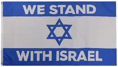 3X5 We Stand With Israel Premium 100D 3'x5' Woven Polyester Nylon Flag Banner • $10.25