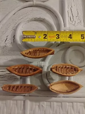 Miniature Vintage Wooden Boats Arts/Crafts 5 Pieces • $2.49