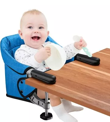 Hook On Chair Clip On High Chair Fold-Flat Storage Portable Baby Feeding Seat • £47.50