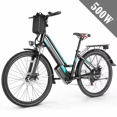 26  Electric Bike For Adults 500W 48V Mountain Bicycle E Bikes W/ 48V LI-Battery • $478.99