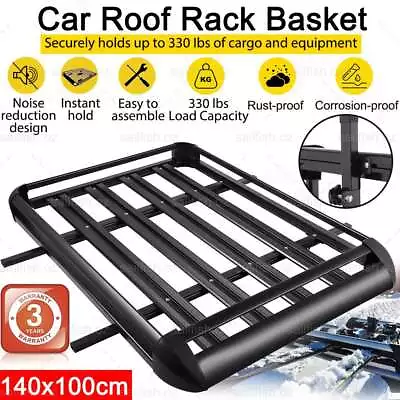 1.4M Aluminium Alloy Car 4WD 4x4 Roof Rack Basket Cargo Luggage Carrier Box Bar • $135.95