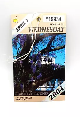 Ticket From The 2004 Masters Par 3 Day Phil Mickelson Wins 1st Major Augusta • $24.95