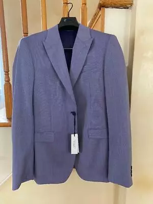 VERSACE COLLECTION Purple Stripe Wool 2Btn Flat Front Jacket Great Color NEW Tag • $340