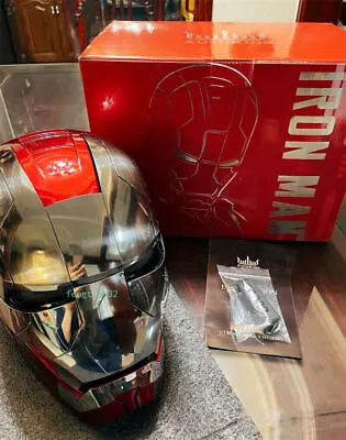 Wearable Autoking Iron Man Mk5 Tony Stark Real Person Helmet Voice-Control Gift • $153.59