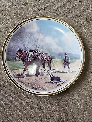 Decorative Plate Working Horses Series By Anthony Bailey. Springtime - Harrowing • £5.49