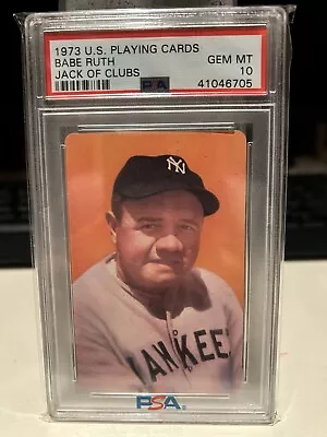 Babe Ruth PSA 10 Jack Of Clubs 1973 US Playing Cards • $23.50