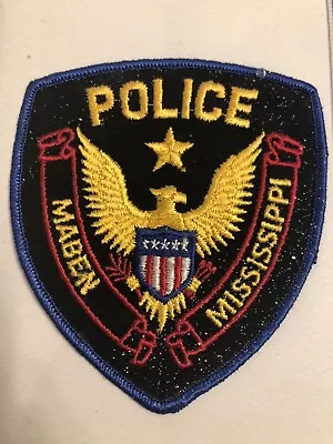 Maben Mississippi Police Patch ~ Damaged • $7.95