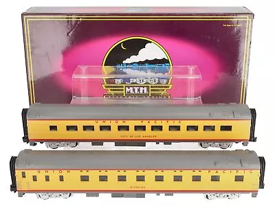 MTH 20-6638 O UP 70' Streamlined Sleeper/Diner Passenger Car Set (Set Of 2) EX • $164.99