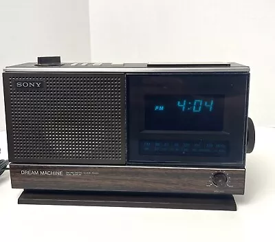 Vintage Sony Dream Machine ICF-C21W AM/FM Alarm Clock Radio - Works - VIDEO • $54.99