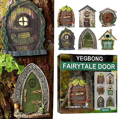 Set Of 6 Fairy Door For Home Garden Tree Fairy Door Outdoor/Indoor Decor • £7.06